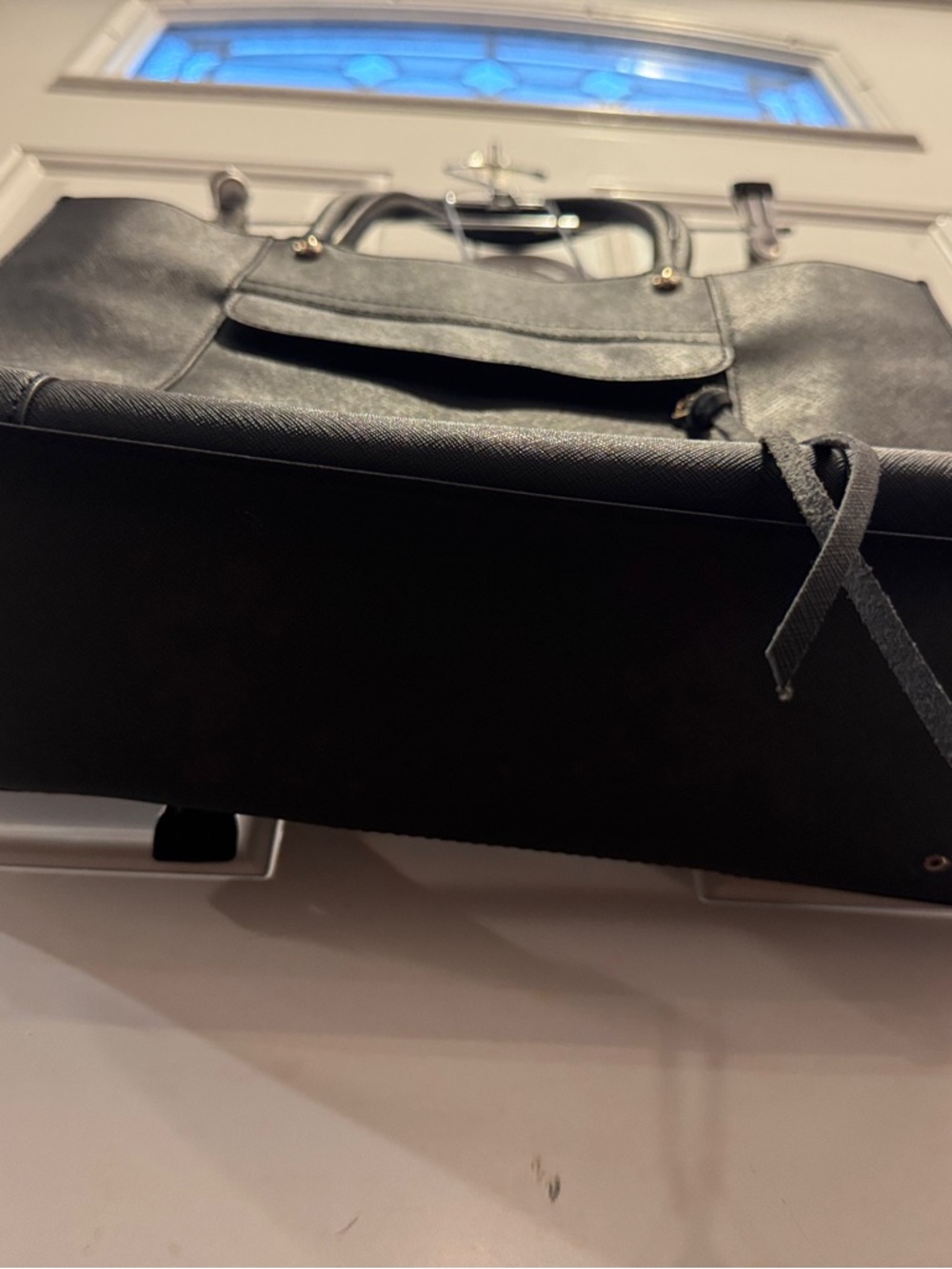 Rebecca Minkoff Saffiano Leather Large MAB Tote Shoulder Bag Black $295.00 - Picture 8 of 16